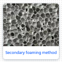 Secondary foaming method Secondary foaming method